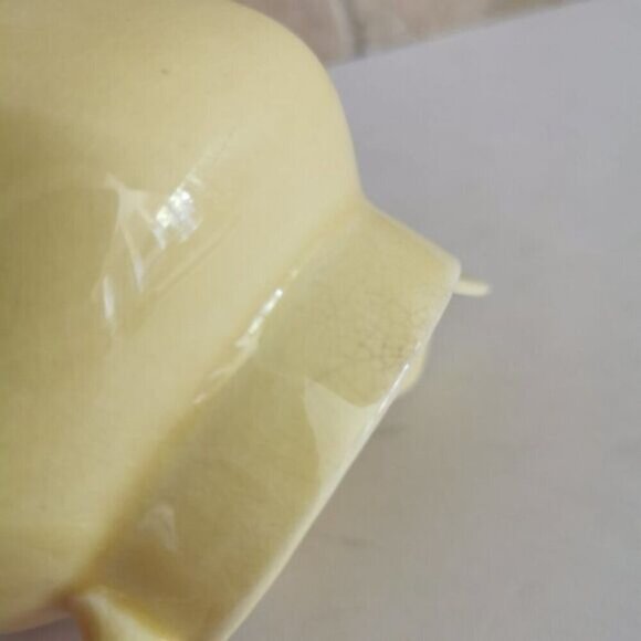 Vintage Yellow Creamer Pitcher CRAZING Tudor Ware Barker Bros Langton - Picture 6 of 9